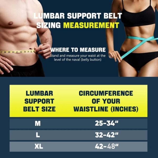 Back Brace Lumbar back Support Belt for Lower Back Pain Relief, Weight lifting, House Cleaner,Compression Belt for Men and Women - Image 7