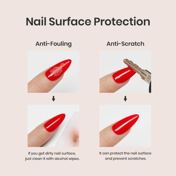beetles Gel Polish Base Gel Top Coat Set, 2Pcs 15ML/0.5OZ Clear Base Coat No Wipe Top Gel Set Soak Off UV LED Glossy Shine Finish Long Lasting DIY Nail Salon Manicure Gift for Women - Image 5
