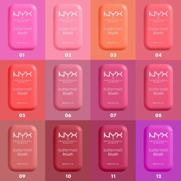 NYX PROFESSIONAL MAKEUP Buttermelt Powder Blush, Fade and Transfer-Resistant Blush, Up to 12HR Make Up Wear, Vegan Formula - For The Butta - Image 5