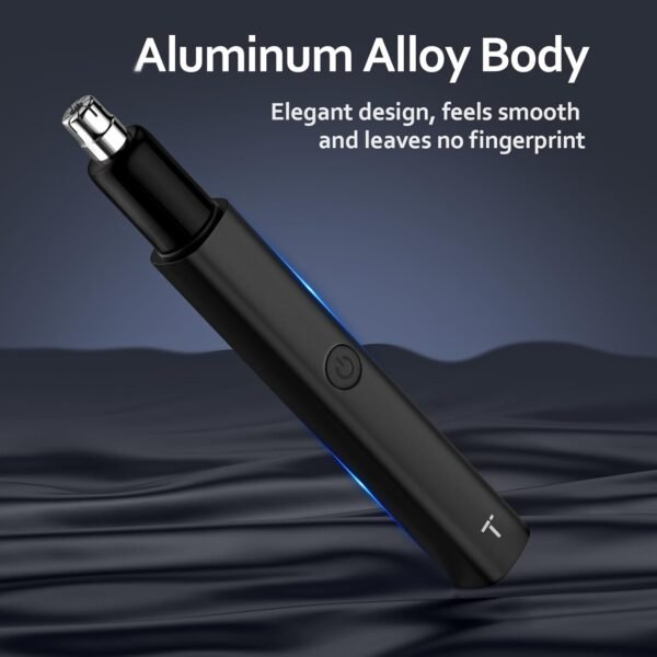 TIFOR Ear and Nose Hair Trimmer for Men and Women Painless Waterproof Eyebrow Facial Hair Removal Nose Clipper with 2 Extra Replaceable Dual-Edge Blades (Nose Hair Trimmer-Black) - Image 6