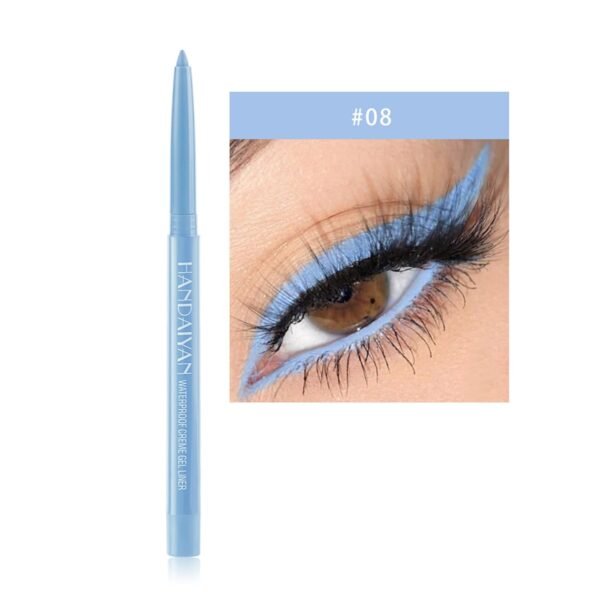 Eyeliner Pencil, Waterproof Eyeliner Long-lasting, Light-blue Eyeliner, High-Pigmented Colorful Eyeliners Easy To Use Eyeliner Pen for Women, Light-blue - Image 3