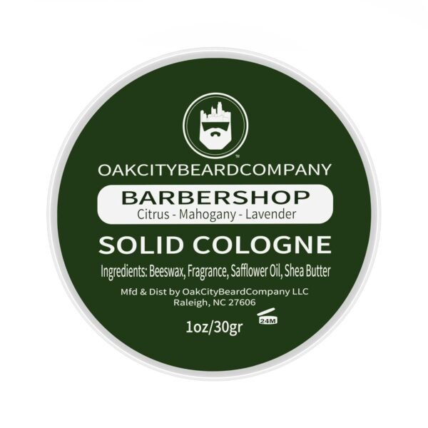 Oak City Beard Company - BarberShop - Solid Cologne - 1 Ounce - Citrus - Mahogany - Green Notes - Lavender - Image 4