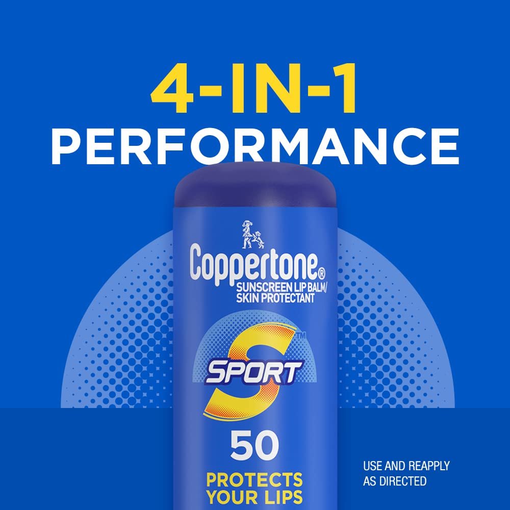 Coppertone Sport Sunscreen Lip Balm, SPF 50 Sunscreen for Lips, Skin Protectant, 0.13 Oz - Image 5