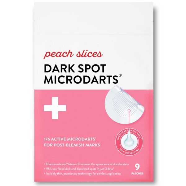 Peach Slices Dark Spot MicroDarts | For Dark Spots, Post-Blemish Redness | Self-Dissolving | Niacinamide, Vitamin C, Hyaluronic Acid, and Cica | Vegan | Cruelty Free | 9 Patches - Image 2