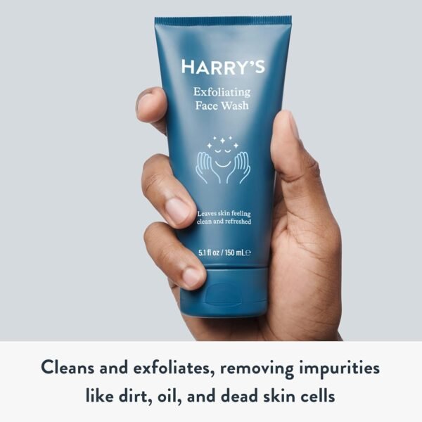 Harry's Exfoliating Face Wash for Men, Gentle Facial Skin Care Products with Volcanic Rock Exfoliant, Dermatologist Tested, 5.1 Fl. Oz, 3 Pack - Image 5
