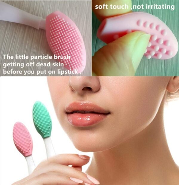 3 Pcs Lip Scrub Brush,Lip Scrubber Exfoliator,Silicone Lip Brush Tool Double-Sided Mini Exfoliating Brush For Men Women Lip Lightening For Dark Lips Exfoliator Scrub Brush - Image 7
