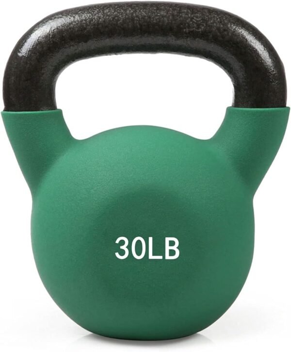 RitFit Neoprene Coated Solid Cast Iron Kettlebell 5 10 15 20 25 30 35 40 45 50 LB, Great for Full Body Workout, Cross-Training, Weight Loss & Strength Training - Image 2