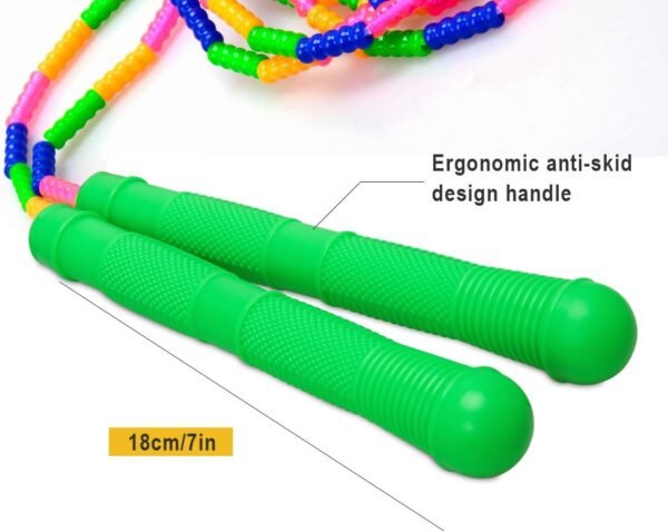 Coolrunner 16 FT Long Jump Rope(2 PACK), Double Dutch Jump Ropes, Soft Beaded Skipping for Kids Adults, Plastic Segmented Long Enough for 4-5 Jumpers - Image 4