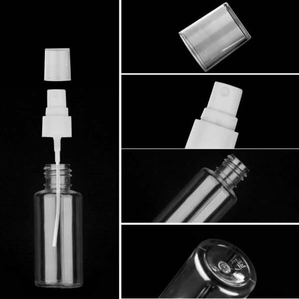 Spray Bottle, 1oz/30ml Small Plastic Fine Mist Spray Bottles, Mini Empty Travel Bottles with Funnels and Labels 6 Pack - Image 4
