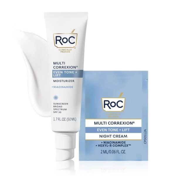 RoC Multi Correxion 5 in 1 Anti-Aging Daily Face Moisturizer with Broad Spectrum SPF 30 & Shea Butter, Skin Care Routine, (1.7 oz) with Night Cream Packette (Packaging May Vary) - Image 2