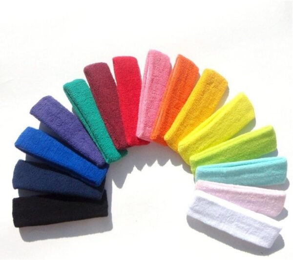 Yeshan 12 Packs Wicking Stretchy Athletic Sweatband/Sport Headbands/Head wrap/Yoga Headband/Head Scarf/Best Looking Hairband for Sports or Fashion,Towel Material - Image 7
