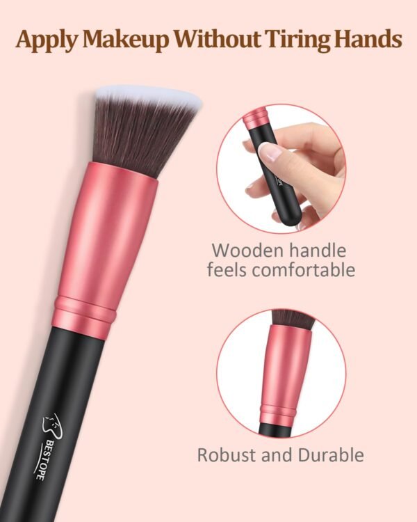 BESTOPE PRO Makeup Brushes 16 Pcs Makeup Brush Set, Blending Brush for Foundation, Premium Synthetic Powder Concealers Makeup Brushes for Eyes and Face, Eye Shadows Brushes, Eyeliner Make Up Brushes - Image 6