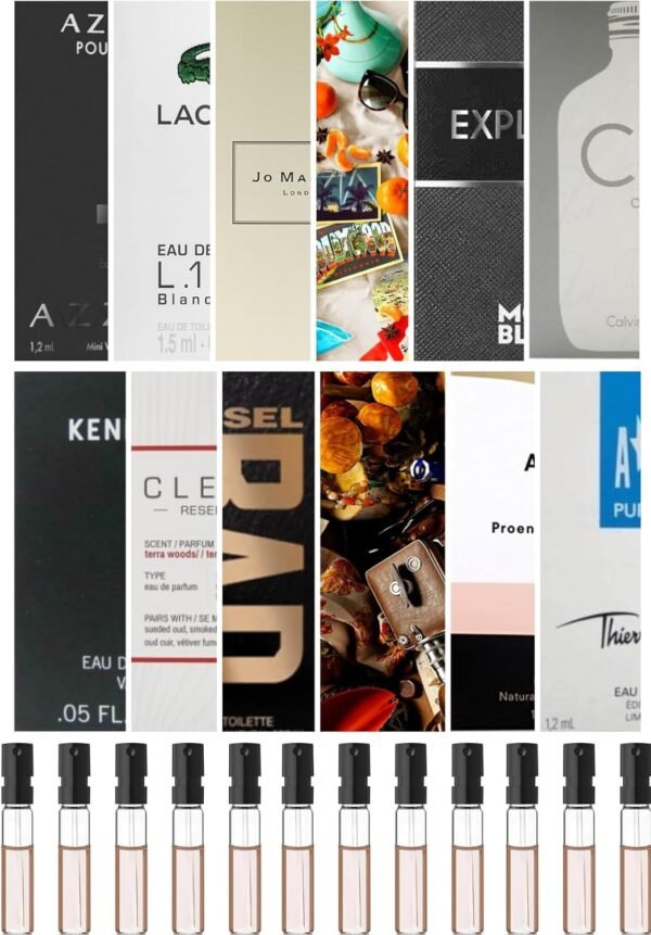 Cologne High End Designer Fragrance Sampler Set for Men - A Pack of 12 Sample Vials - Image 3