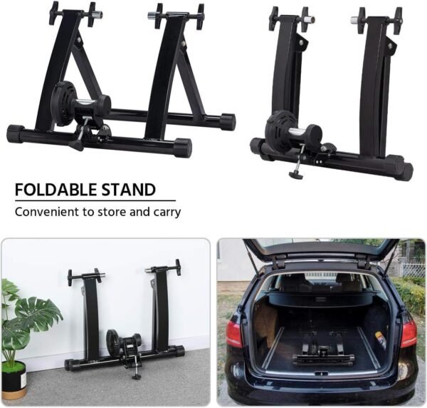 Yaheetech Bike Trainer Stationary Bike Stand Magnetic Bike Trainer Stand for Indoor Riding Premium Steel Bicycle Trainer Accessories Fits for 26in-28in, 700C Wheels - Image 8
