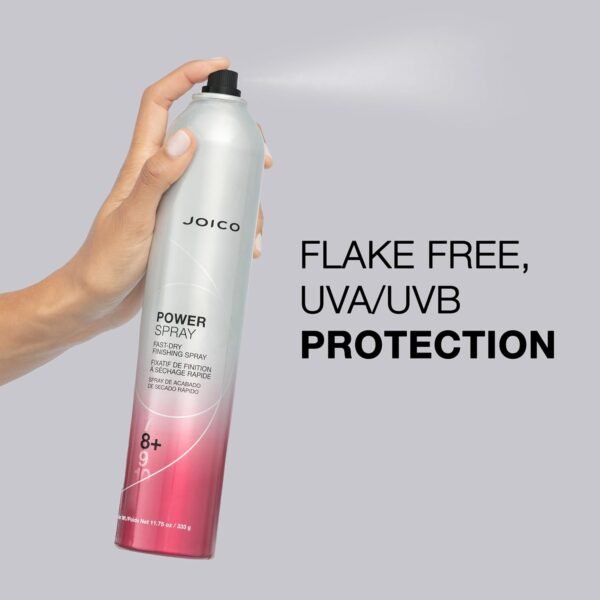 Joico Power Spray Fast-Dry Finishing Spray | For Most Hair Types | Protect Against Heat & Humidity | Protect Against Pollution & Harmful UV | Paraben & Sulfate Free | 72 Hour Hold - Image 6