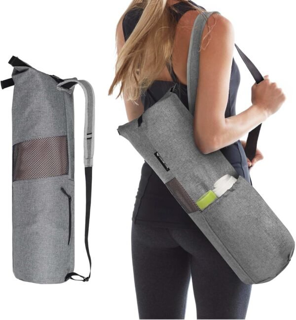 Explore Land Oxford Yoga Mat Storage Bag with Breathable Mesh Window and Large Pocket - Image 8