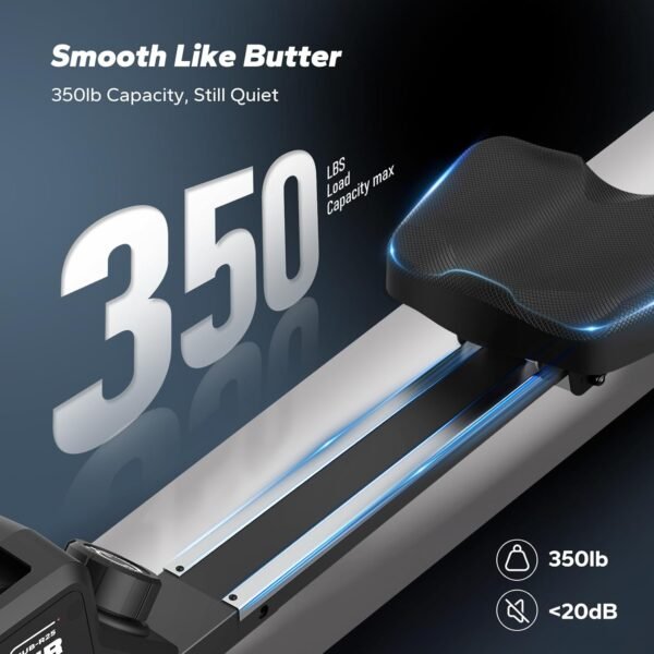 MERACH Magnetic Rowing Machines for Home, Foldable Rowing Machine with 16-Level, Compact Row Saves 20% Space, 350 LBS Load Capacity, Free MERACH App and 1000+ Champion Coaching Course & Games - Image 9