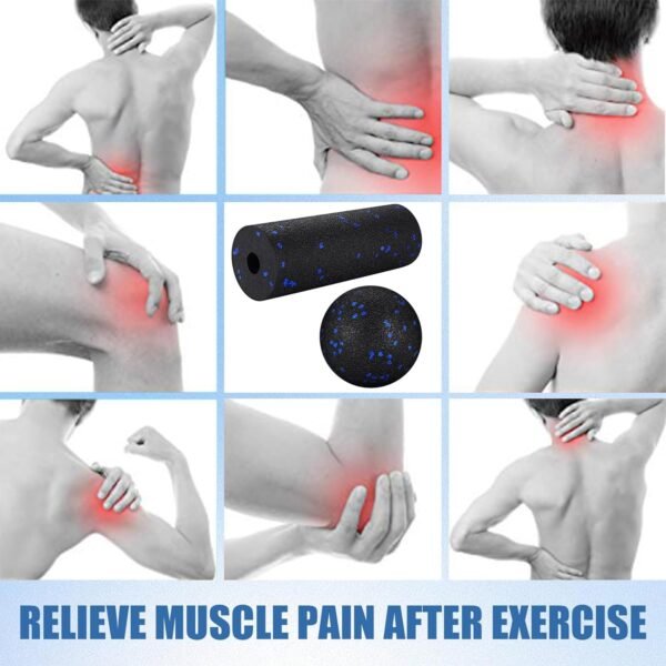 Mini Foam Roller - Muscle Massage Rollers for Trigger Point Therapy, Myofascial Release, Deep Tissue Fitness Massage & Relax Tight Muscles, Peanut Ball & Trigger Point (Blue) - Image 5