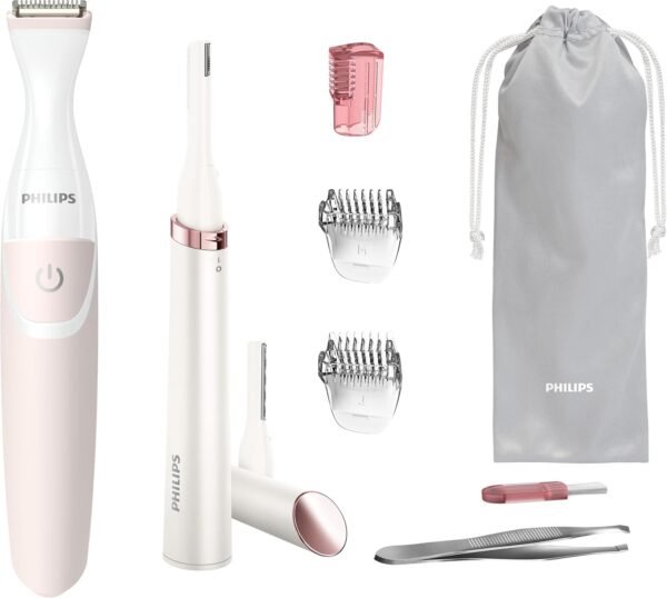 Philips Beauty Women's Bikini Trimmer and Precision Trimmer Special Edition Bundle, BRT387/90,Pink and White - Image 11