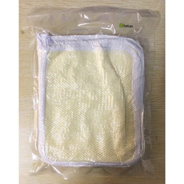 Tatuo 5 Pcs Exfoliating Face and Body Wash Cloths Towel Weave Bath Exfoliating Scrub Massage Bath Cloth for Women and Men, 10.63 x 9.05 Inch(Beige Edge) - Image 9