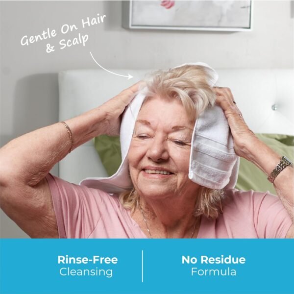 Scrubzz Shampoo Caps No Rinse for Elderly and Bedridden Patients, Rinse Free Shampoo Caps for Post Surgery and Hospital Stays, Waterless Hair Washing Shower Caps - 6 Pack - Image 5