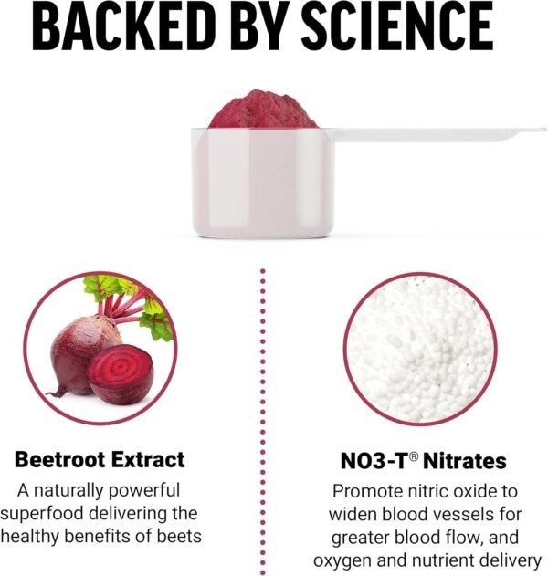 Force Factor Total Beets Drink Mix Superfood Powder with Nitrates to Support Circulation, Blood Flow, Nitric Oxide, Energy, Endurance, and Stamina, Cardiovascular Heart Health Supplement, 30 Servings - Image 4