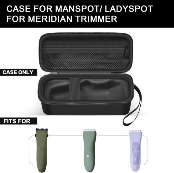 PAIYULE Case for MANSPOT for Meridian Body Hair Trimmer for Men, Electric Beard Shaver Storage Holder for LADYSPOT Pubic Razor and Extra Blade Heads- Box Only - Image 3