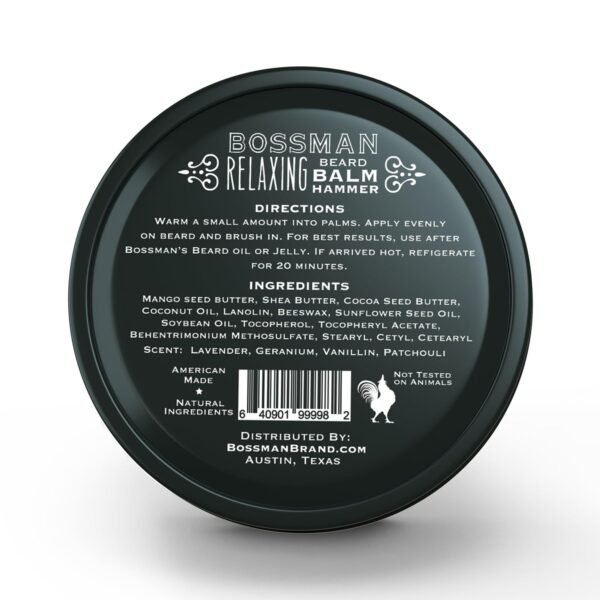 Bossman Big Boss Beard Care Kit for Men - 7 Piece Beard Grooming Kit with Jelly Beard Oil, Beard Conditioner, Beard Balm, MUDstache Wax, Bar Soap, Metal Comb, Brush - Mustache Kit (Hammer) - Image 5