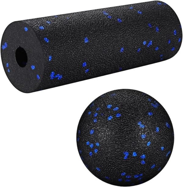 Mini Foam Roller - Muscle Massage Rollers for Trigger Point Therapy, Myofascial Release, Deep Tissue Fitness Massage & Relax Tight Muscles, Peanut Ball & Trigger Point (Blue) - Image 2