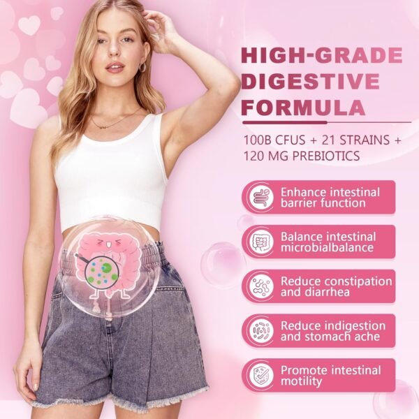 NATURE TARGET Probiotics for Women Digestive Health with 100 Billion CFUs, Womens Probiotic for Gut Health & Immune Support, Skin Care, with Cranberry & D-mannose, 90 Chewable Tablets (45 Day Supply) - Image 4