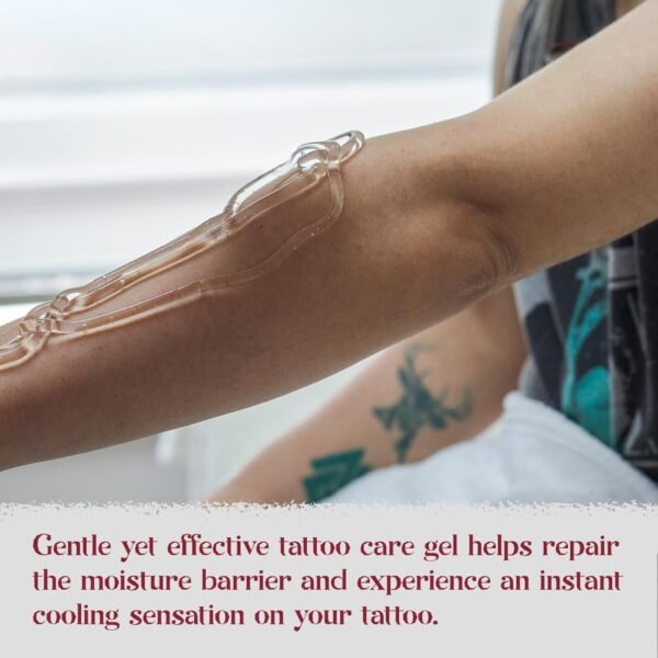 Tattoo Aftercare Soothing Gel - 3.5 OZ, Tattoo Gel for Repair & Soothe Skin, Tattoo Aftercare Gel for New Tattoo Aftercare, Cooling Relief Skin With Aloe Vera Ingredients - Image 6