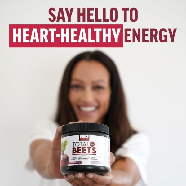 Force Factor Total Beets Drink Mix Superfood Powder with Nitrates to Support Circulation, Blood Flow, Nitric Oxide, Energy, Endurance, and Stamina, Cardiovascular Heart Health Supplement, 30 Servings - Image 7