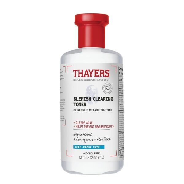 Thayers Blemish Clearing Salicylic Acid Toner, Acne Treatment Face Toner with 2% Salicylic Acid, Soothing and Non-Stripping Skin Care, 12 Fl Oz - Image 2