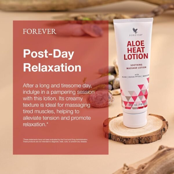 Forever Living - Forever Aloe Heat Lotion with Menthol & Eucalyptus - Skin Nourishment - Vegan-Friendly Formula - 4 fl oz. (Pack of 2) - Image 4