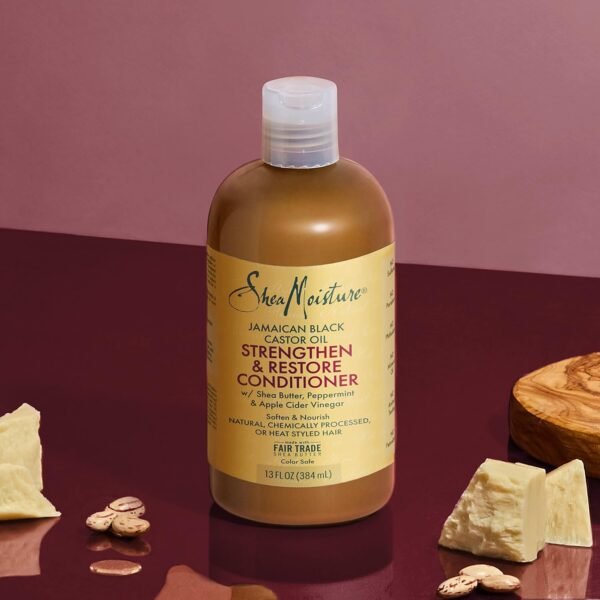 SheaMoisture Conditioner 100% Pure Jamaican Black Castor Oil to Intensely Smooth and Nourish Hair with Shea Butter, Peppermint and Apple Cider Vinegar 13 oz - Image 10