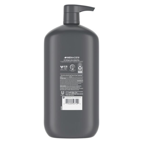 DOVE MEN+CARE DV M SH Charcoal Pump Purifying Shampoo Charcoal + Clay for Stronger, More Resilient Hair, with Plant-Based Cleansers, 31 oz - Image 3
