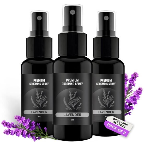 605Products Premium Dog Cologne & Odor Eliminator - Long Lasting Puppy Perfume, Deodorant & Grooming Spray with Essential Oils, 2oz Lavender (3-Pack) - Image 2