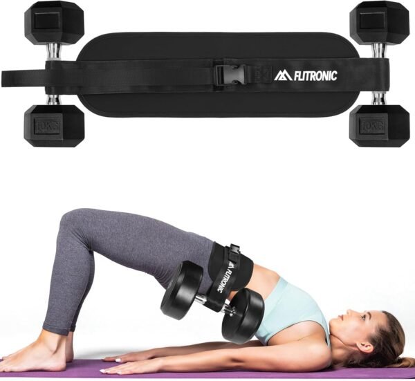Exercise Hip Thrust Belt, Glute Trainer, Adjustable Hip Thrust Belt with Extra Padding for Dumbbells Kettlebells Gym Fitness Bodybuilding Weightlifting - Image 10