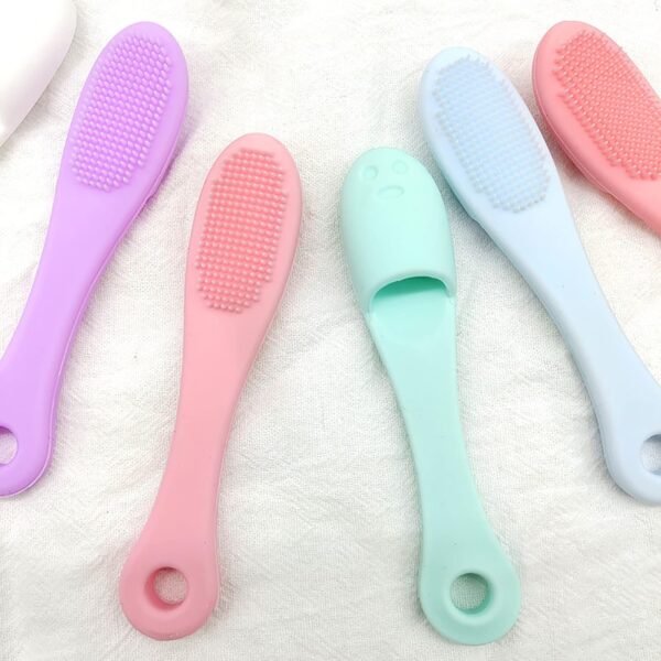 5-Pack Soft Silicone Manual Facial Cleansing Brushes, Face Scrubber Cleanser Brush for Gently and Effectively Cleaning, Removing Blackheads and Massaging - Image 5
