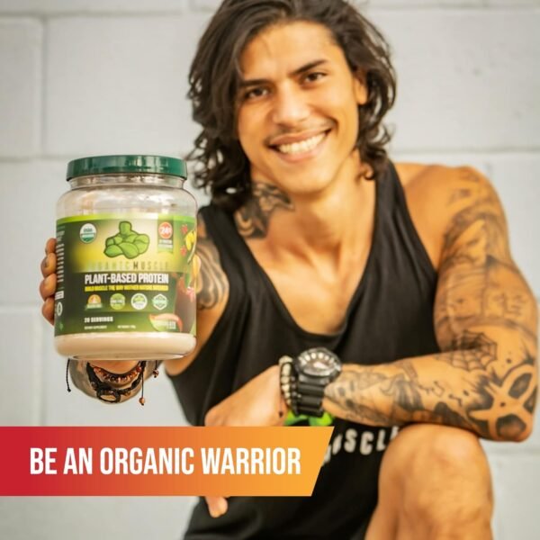 Organic Muscle Super Greens Powder Organic Superfood Powder with Probiotics, Spirulina, Chlorella, and Matcha| Non-GMO, 30 Servings - Image 9