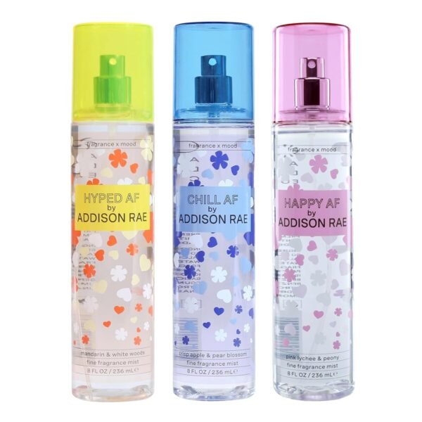 Body Mists Giftset by Addison Rae - Happy, Hyped, Chill - Body Spray for Women - Mood-Enhancing, Vegan, Cruelty Free Fragrance Mists - 3 pc - Image 2