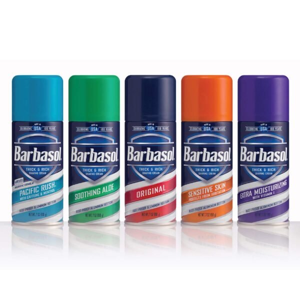 Barbasol Sensitive Skin Thick and Rich Shaving Cream, 7 Ounce, Pack of 6 - Image 8