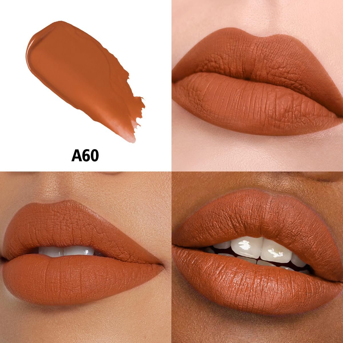 Caramel Lipstick Long Lasting Lipsticks for Women Pigmented Smudgeproof Transferproof Vegan Cruelty Free Lip Makeup, A60 Canyon - Image 3