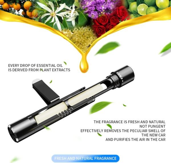 Car Air Fresheners Scents Diffuser Vent Clips Perfume Essential Oil sticks Fro Women Men Automotive Fragrance Decoration Accessories(Black) - Image 4