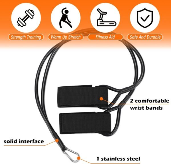 Zomiboo Baseball Bands Sports Resistance Exercise Bands Arm Strength Training Softball Baseball Pitching Training Workout Equipment for Youth Adult - Image 4