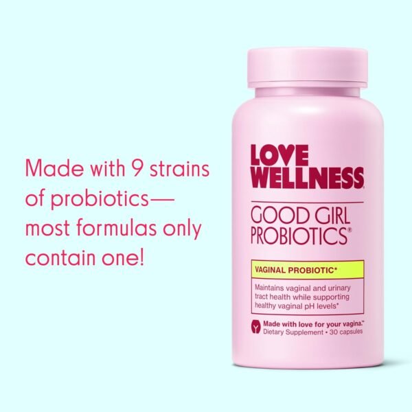 Love Wellness Good Girl Probiotics | Women's Vaginal Health Supplement | Vaginal Probiotics for Women pH Balance & Urinary Tract Health | Support Vaginal Odor & Flora | 30 Count - Image 3