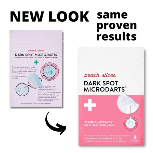 Peach Slices Dark Spot MicroDarts | For Dark Spots, Post-Blemish Redness | Self-Dissolving | Niacinamide, Vitamin C, Hyaluronic Acid, and Cica | Vegan | Cruelty Free | 9 Patches - Image 3