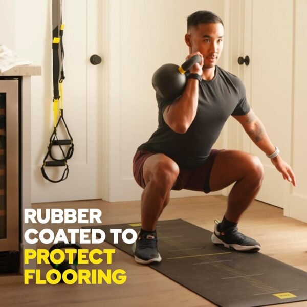 TRX Training Rubber-Coated Kettlebells, Ultra-Durable Heavy-Duty Bells, Wear-Resistant Fitness Weight Set - Image 4