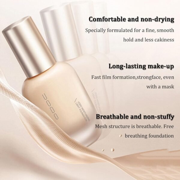 Uodo Moisturizing Light & Matte Long-Lasting Foundation - Liquid, Cushion & Powder Finishes - Natural shade - Image 7