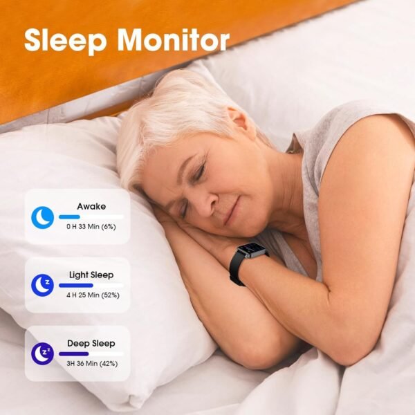 Pedometer Watch Senior Friendly No App/Phone Required, Waterproof Fitness Tracker Watch with Step Counter Calories/Sleep Tracker for Walking Running for Men Women - Image 5